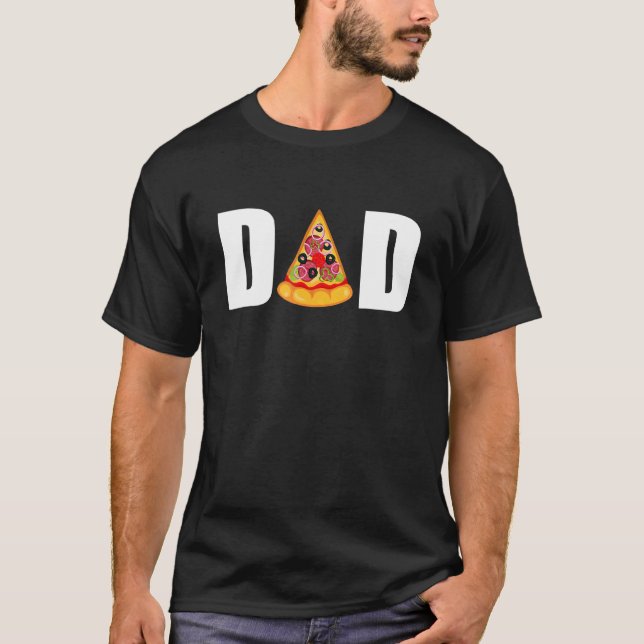 Camiseta El día del padre de Pizza Dad de la hija de hijo d (Anverso)