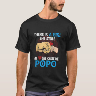 Camiseta El día del padre de Popo de la esposa y la hija