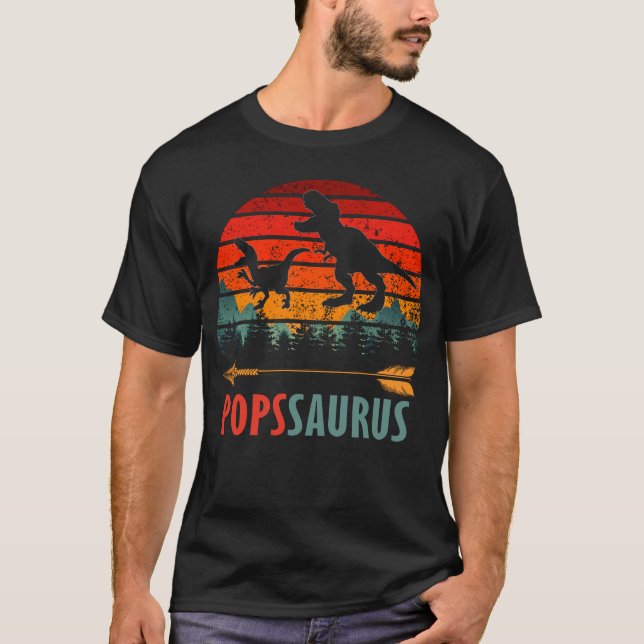Camiseta el día del padre de pops dinosaur