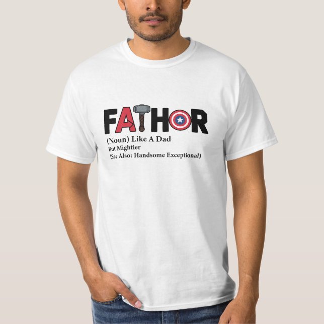Camiseta El día del padre de un super héroe gracioso (Anverso)
