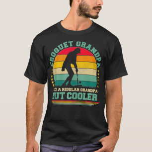 Camiseta El día del padre del abuelo, el retro de croquet d