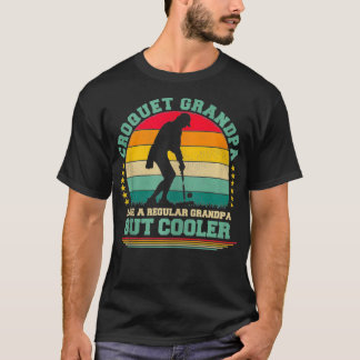 Camiseta El día del padre del abuelo, el retro de croquet d