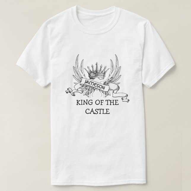 Camiseta El Día del Padre, el Rey Personalizado del Castill (Diseño del anverso)