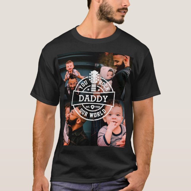 Camiseta El Día del Padre Fotográfico que sacudes a nuestro (Anverso)