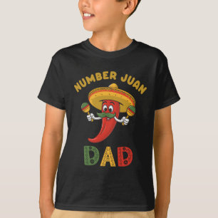 Camiseta El Día del Padre Funny Número Uno Juan Papá Mexica