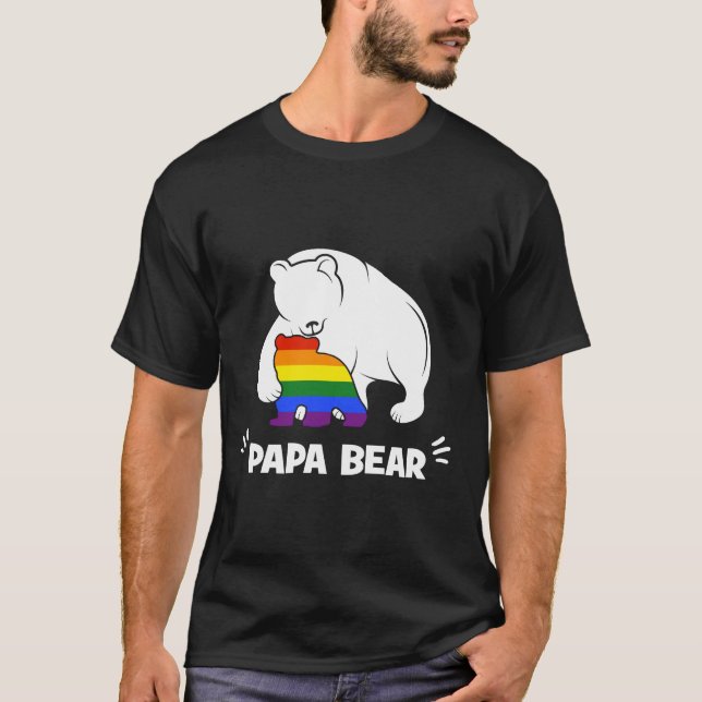 Camiseta El día del padre gay, oso de papá (Anverso)