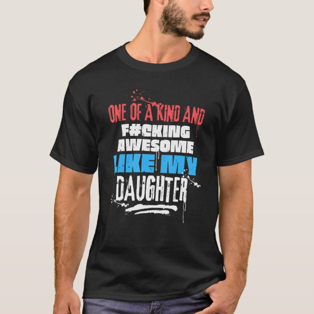 Camiseta El día del padre increíble como mi Chiste hija (Anverso)