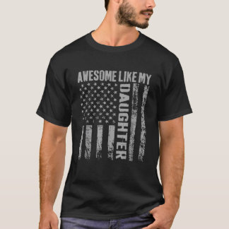 Camiseta El día del padre increíble como mi hija con Amer e