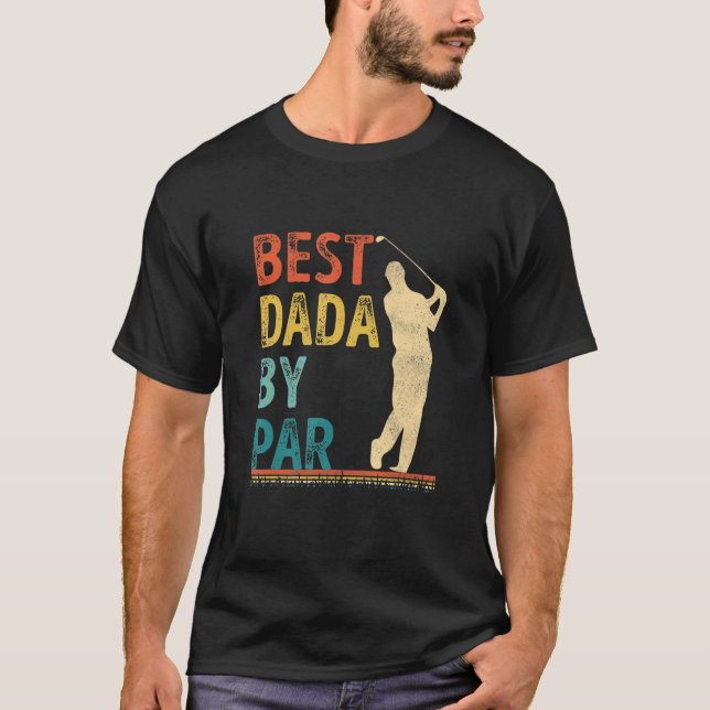 Camiseta El Día del Padre Mejor Dada Por Par Golfer Daddy G (Anverso)