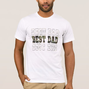 Camiseta El Día del Padre Mejor Estilo Camo Repite a Papá