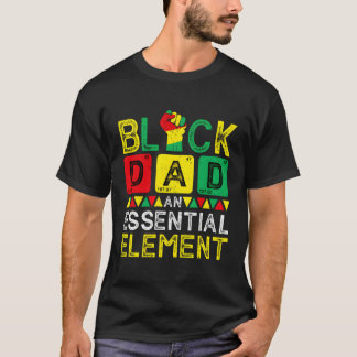 Camiseta El Día Del Padre Negro Papá Esencial Elet Junenth