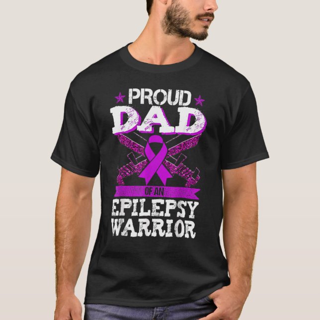 Camiseta El Día del Padre Orgulloso Papá Epiléptico Guerrer (Anverso)