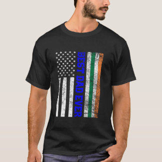 Camiseta El Día del Padre Regalo a la policía Papi Bandera 