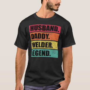 Camiseta El día del padre retro de la leyenda del marido Da