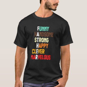 Camiseta El Día del Padres Guapo Fuertes Feliz Juego de Pal