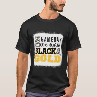 Camiseta El Día del Partido de Fútbol Usa Dorado y Leopardo
