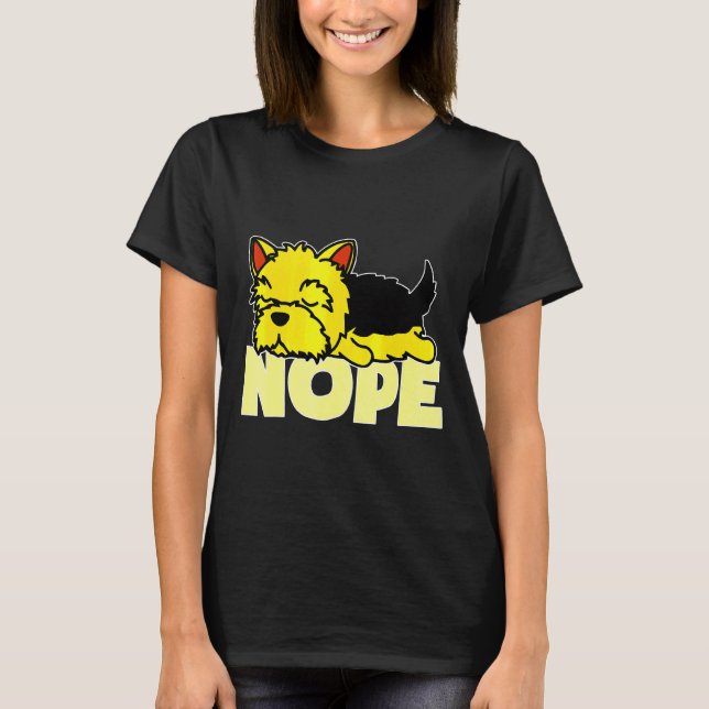 Camiseta El Día del Perro Terrier de Yorkshire Cansado (Anverso)