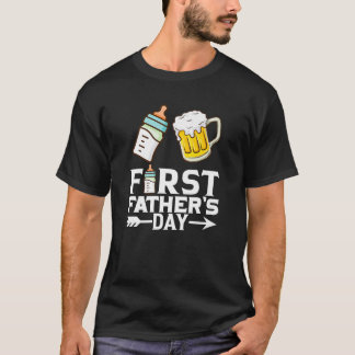 Camiseta El Día del Primer Padre Funny Papá Bebé Saluda La