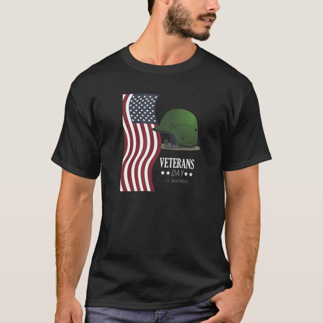 Camiseta El Día Del VETERANO Servicio Estadounidense De Cas (Anverso)
