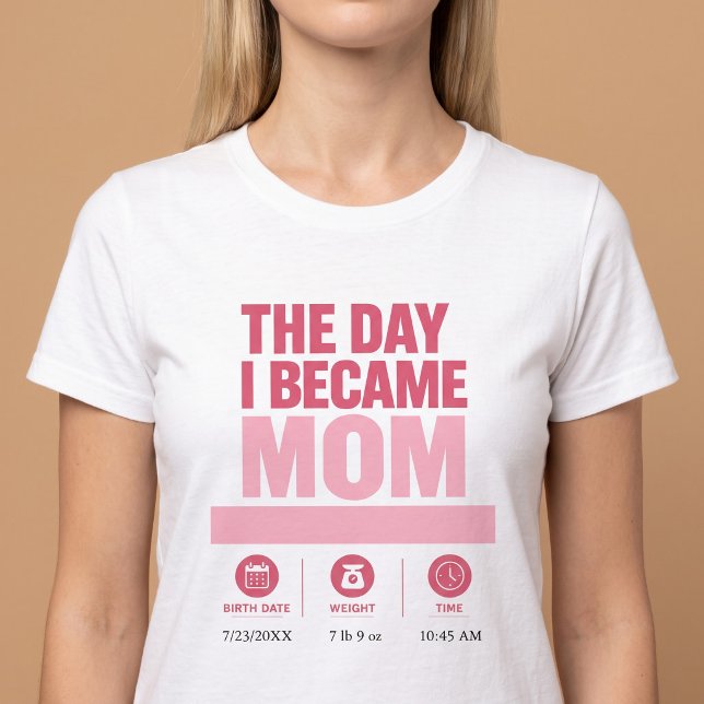 Camiseta El Día en que Me Convertí en Mamá (Subido por el creador)