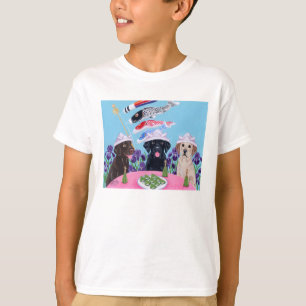 Camiseta El día Labradors de los niños japoneses