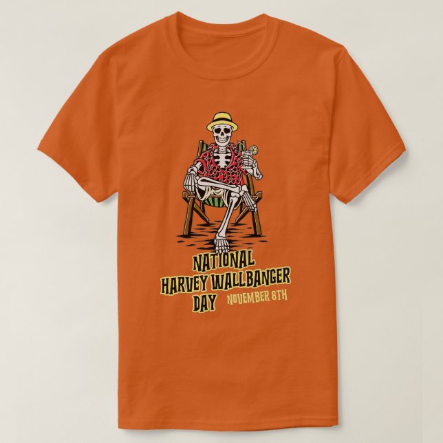 Camiseta El Día Nacional de Harvey Wallbanger de Bebe Beach (Diseño del anverso)