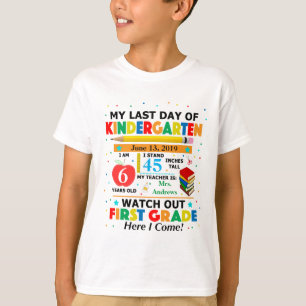 Camiseta El día pasado de escuela de la guardería embroma