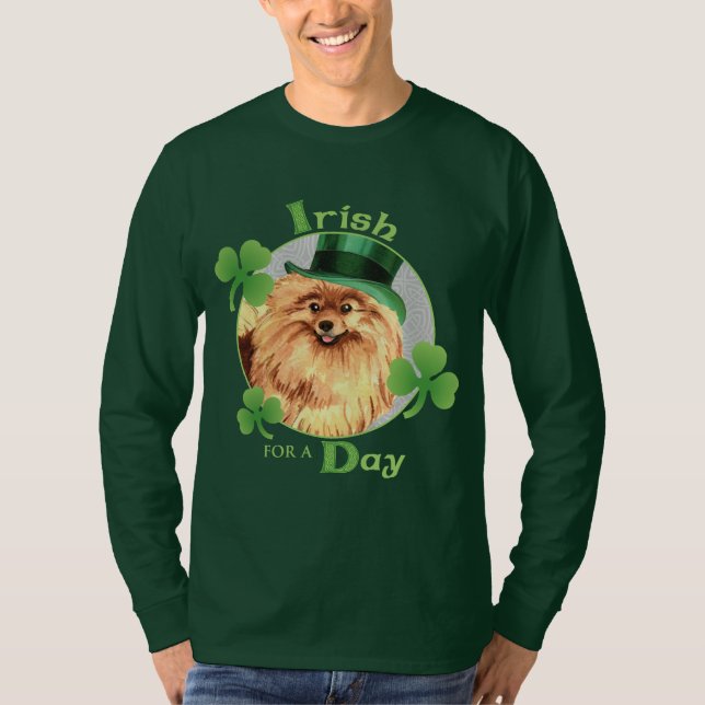 Camiseta El día Pomeranian de St Patrick (Anverso)