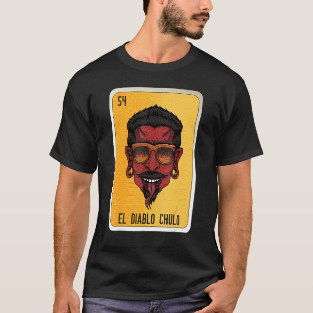 Camiseta El Diablo Chulo Mexican Slang Lottery Bingo Cards (Anverso)