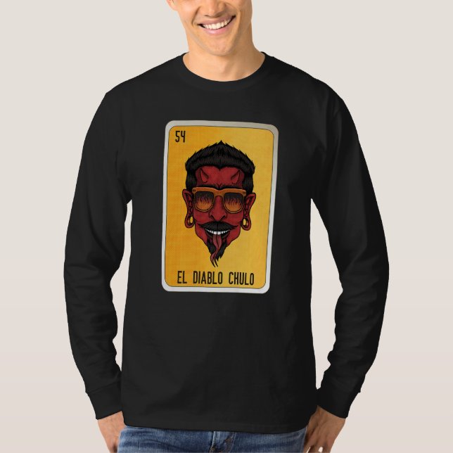 Camiseta El Diablo Chulo Mexican Slang Lottery Bingo Cards  (Anverso)