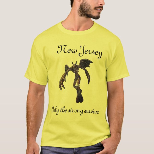 Camiseta El diablo de NJ, New Jersey, solamente el fuerte (Anverso)