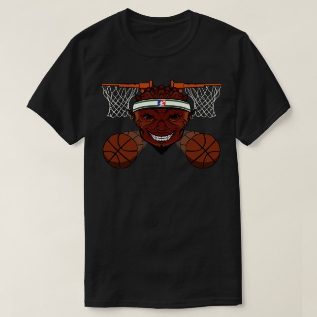 Camiseta El diablo del baloncesto sin título (Diseño del anverso)