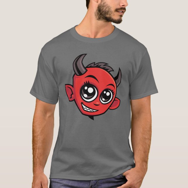 Camiseta El diablo del Personalizado sonriente (Anverso)