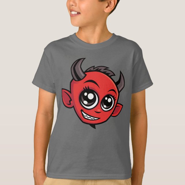 Camiseta El diablo del Personalizado sonriente (Anverso)