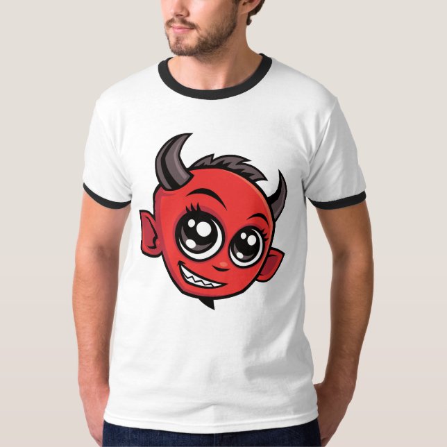 Camiseta El diablo del Personalizado sonriente (Anverso)