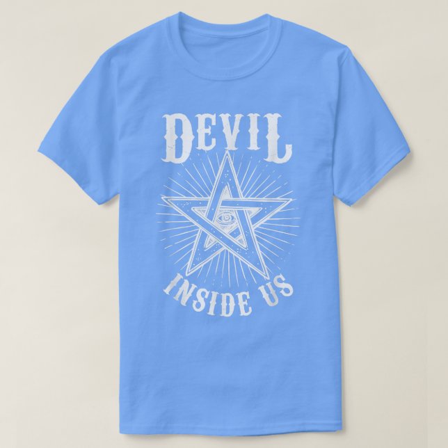 Camiseta El diablo dentro del satánico satanismo gótico del (Diseño del anverso)
