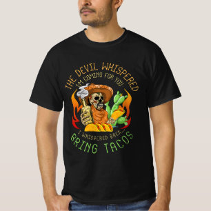 Camiseta El diablo latino susurro traer tacos Comida Españo