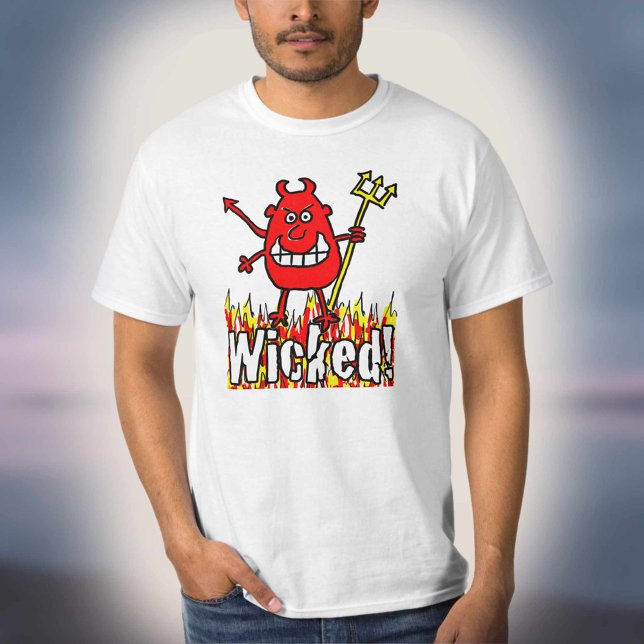Camiseta El diablo malvado con el diseño de las llamas (Subido por el creador)
