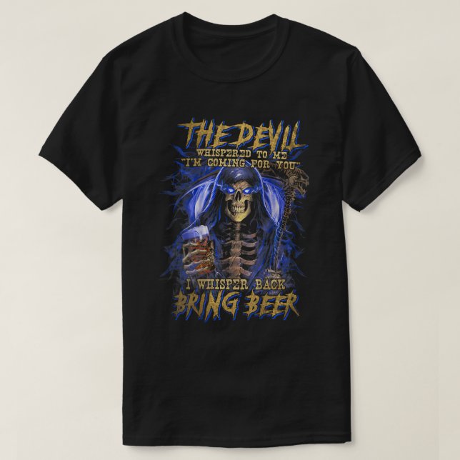 Camiseta El diablo me susurró que vengo por ti. (Diseño del anverso)