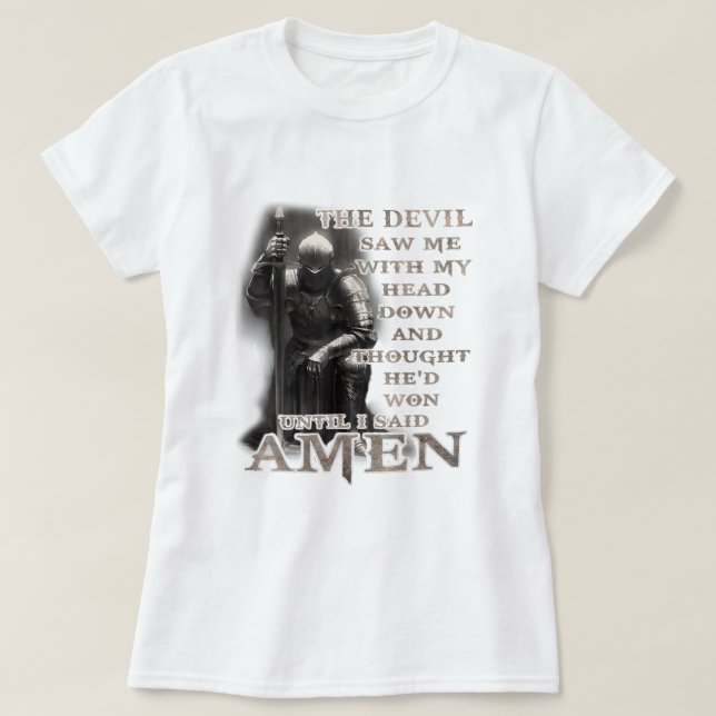 Camiseta El Diablo Me Vio Con La Cabeza Abajo Hasta Que Dij (Diseño del anverso)