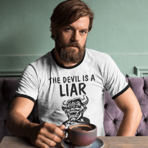 Camiseta EL DIABLO (Satanás) ES UN MENTIROSO, Christian Rin