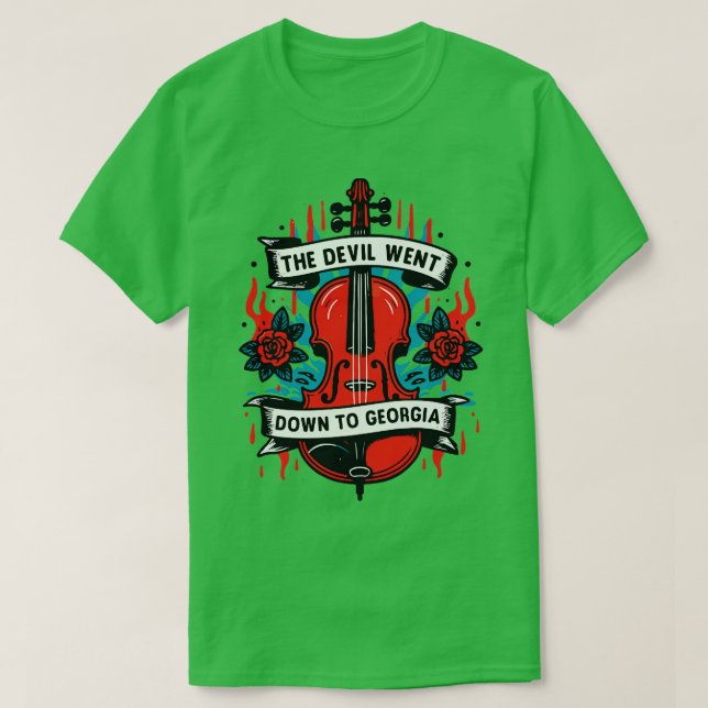 Camiseta El Diablo Se Fue A Georgia TShirt 1 (Diseño del anverso)