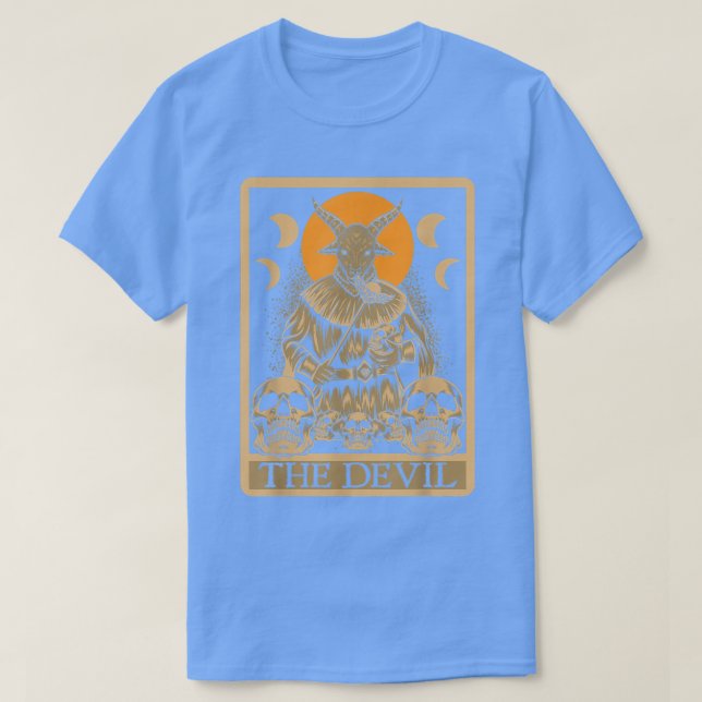 Camiseta El diablo - Tarjeta Tarot gótica leyendo Fortune T (Diseño del anverso)