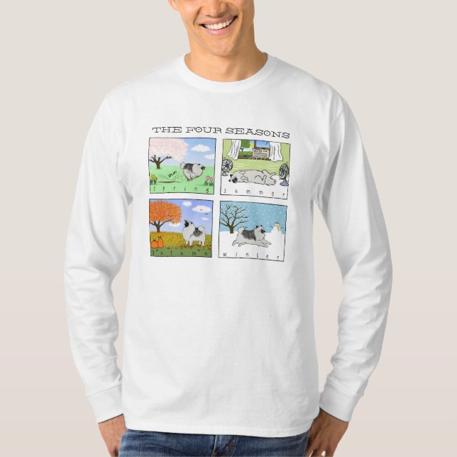 Camiseta El dibujo animado el | Keesie lindo del Keeshond (Anverso)