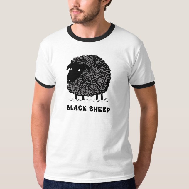 Camiseta El dibujo animado lanoso fresco negro de las (Anverso)