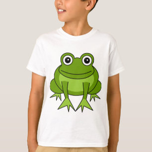 Camiseta El dibujo animado lindo de la rana embroma la