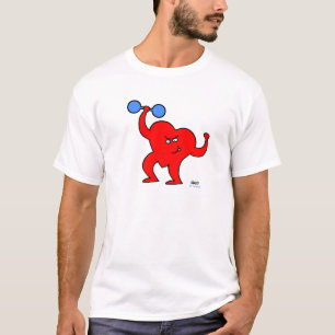 Camiseta El dibujo animado lindo oye entrenamiento de la