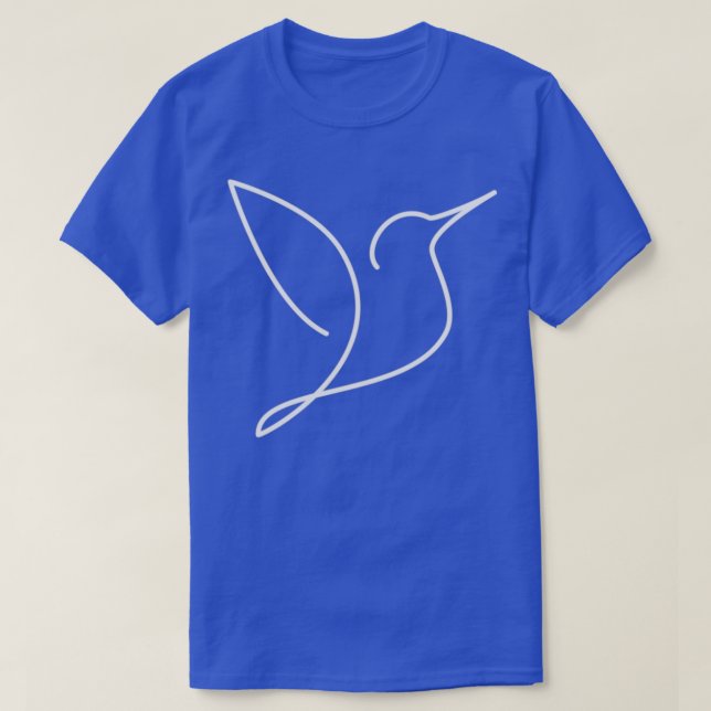 Camiseta El dibujo de una línea del colibrí (Diseño del anverso)