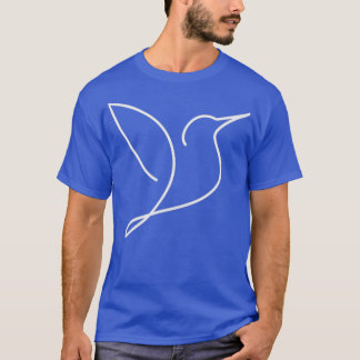 Camiseta El dibujo de una línea del colibrí