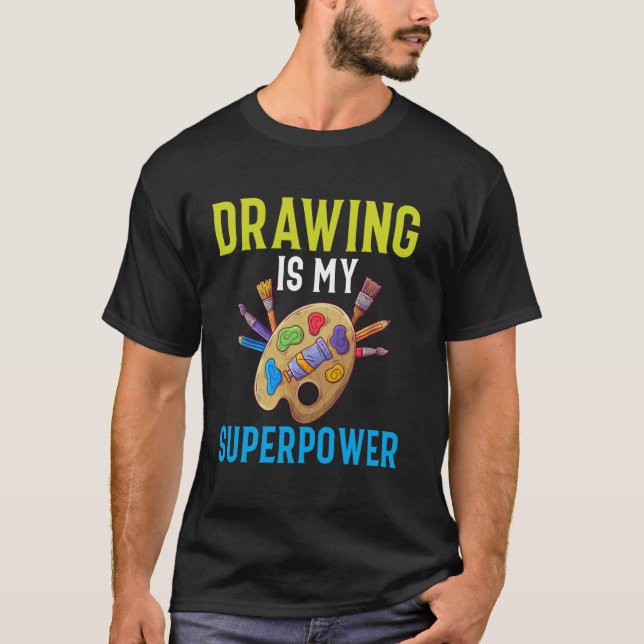 Camiseta El dibujo es mi superpoder (Anverso)